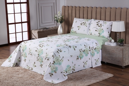 Jogo de Lençol Queen Percal 200 Fios 4 peças Estampado miniatura 9