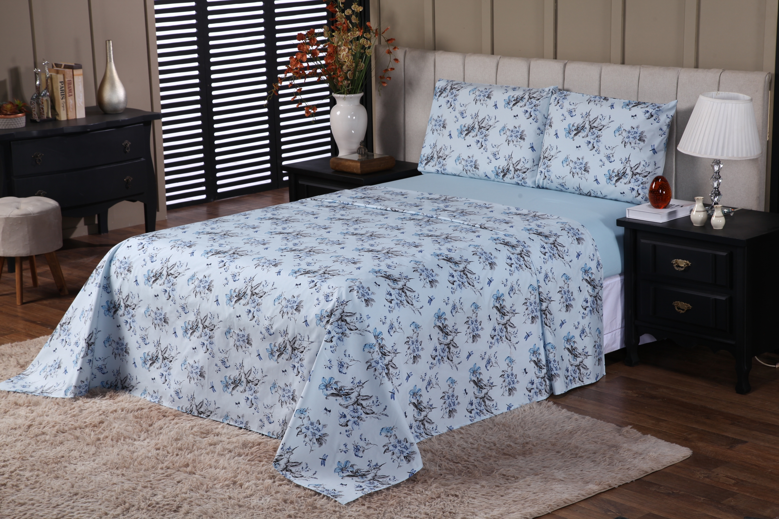 Jogo de Lençol Queen Percal 200 Fios 4 peças Estampado