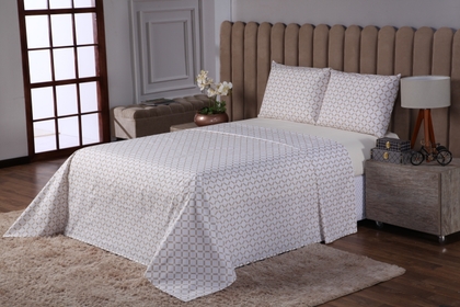 Jogo de Lençol Queen Percal 200 Fios 4 peças Estampado miniatura 2