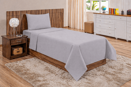 Jogo de Lençol Solteiro Percal 200 Fios 3 peças Liso. miniatura 7