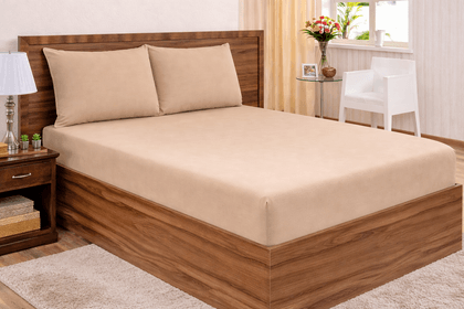 Jogo de Lençol Queen Percal 200 Fios 3 peças Liso. miniatura 3