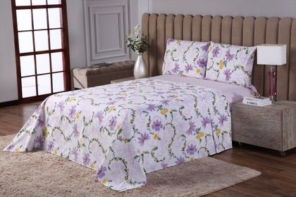 Jogo de Lençol Queen Percal 200 Fios 4 peças Estampado miniatura 3