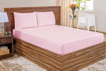 Jogo de Lençol Queen Percal 200 Fios 3 peças Liso. miniatura 5